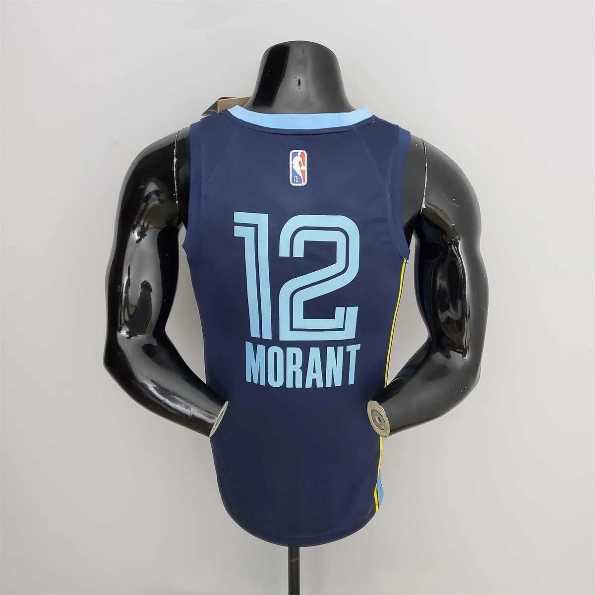 75th Anniversary Memphis Grizzlies MORANT#12 Navy Blue NBA Jersey 6