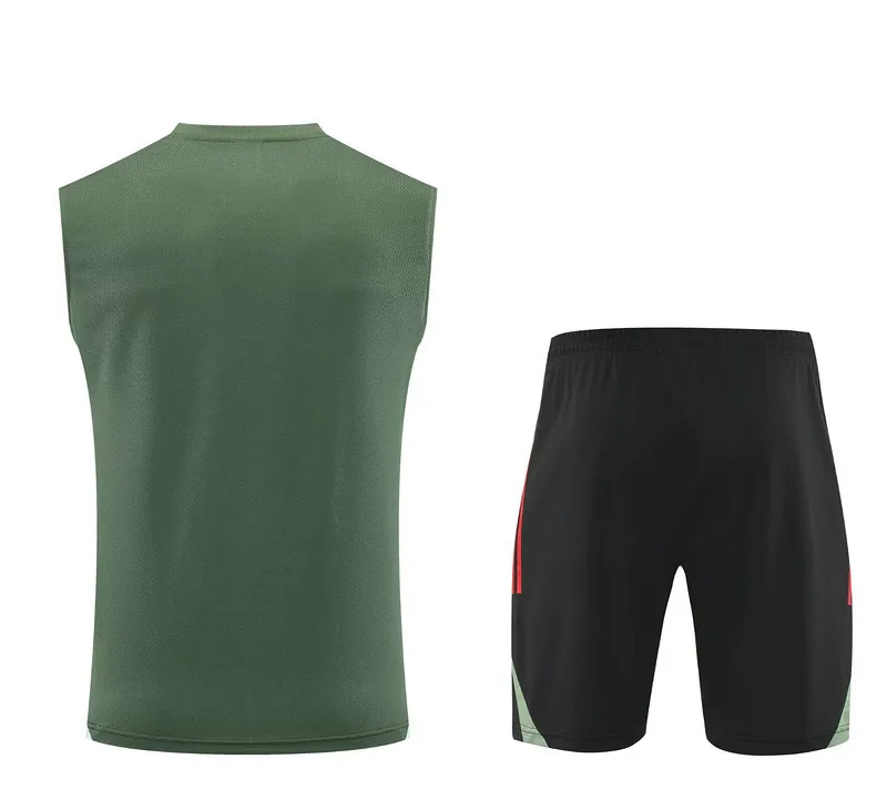 25-26 Bayern Munich Green&Black Training Kits Football Vest Suits 1
