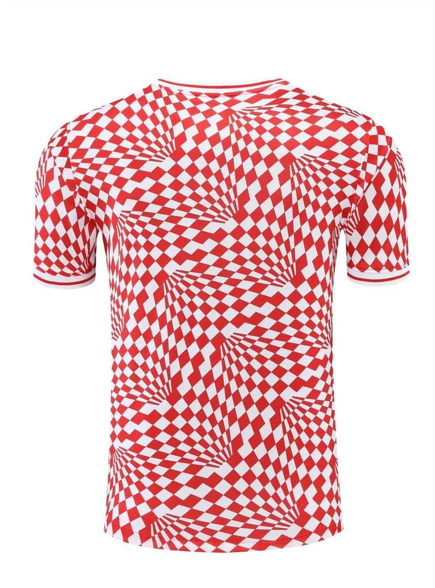 22-23 Chelsea Training Suit Short Sleeve Kit Red and White 13