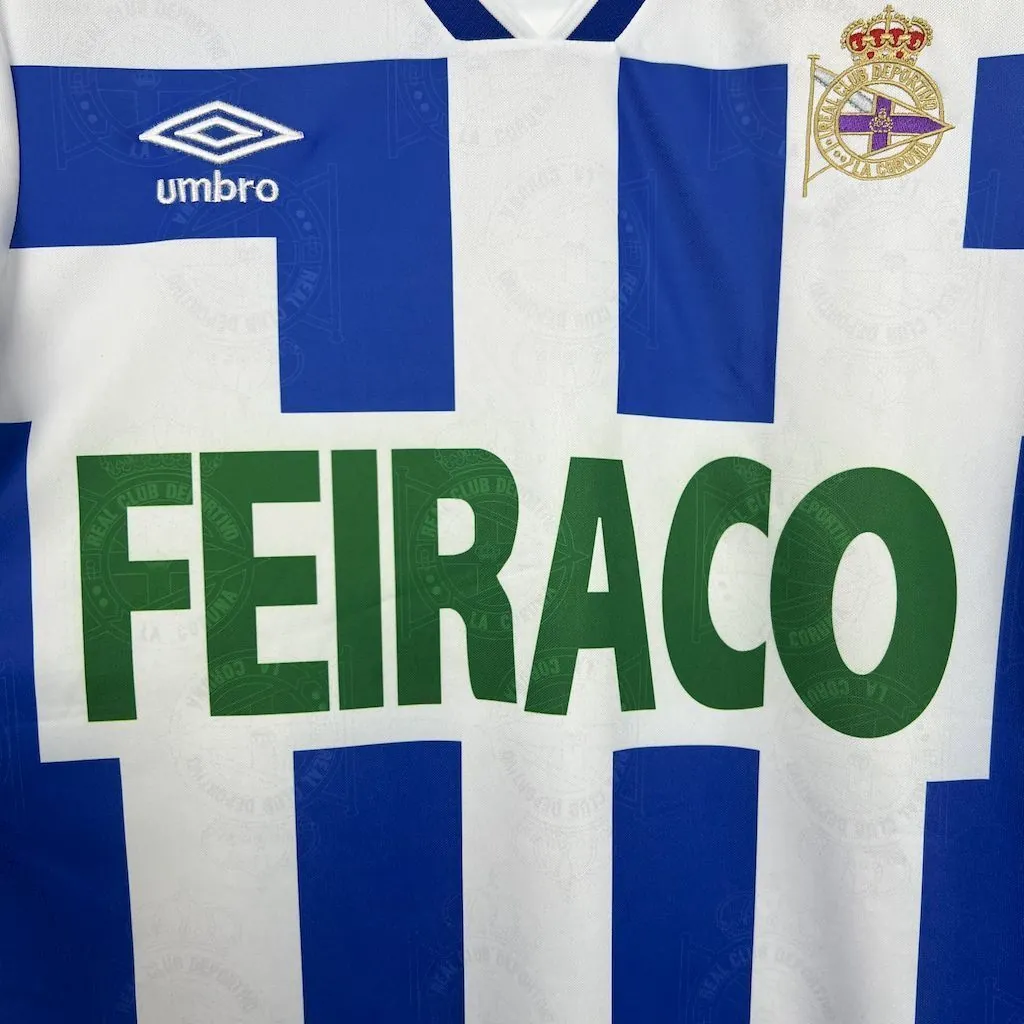 94-95 Deportivo La Coruna Home Retro Kit Vintage Shirt AAAAJersey Wholesale Yupoo 5