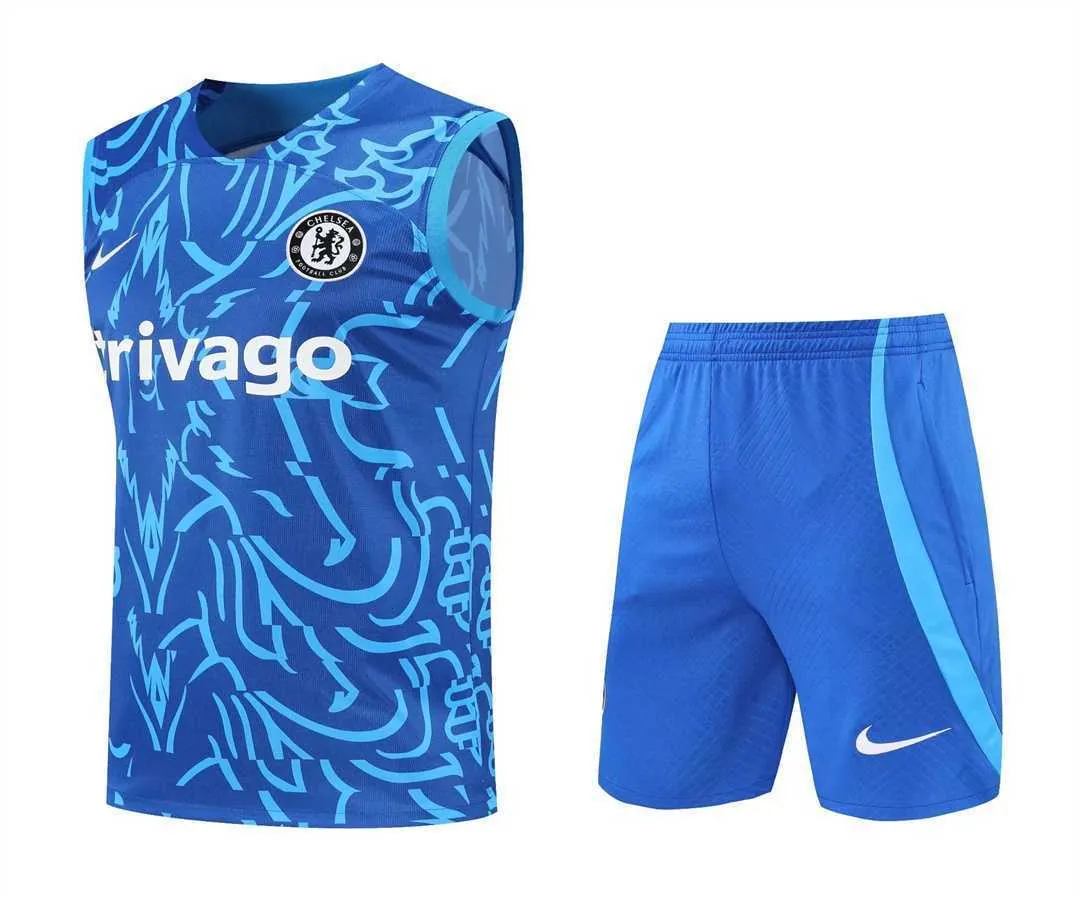 22-23 Chelsea vest training suit kit Blue Camo 19