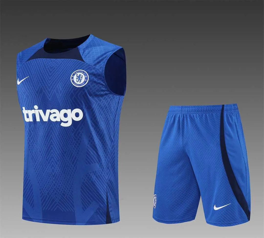 22-23 Chelsea vest training suit kit Diamond Blue 21