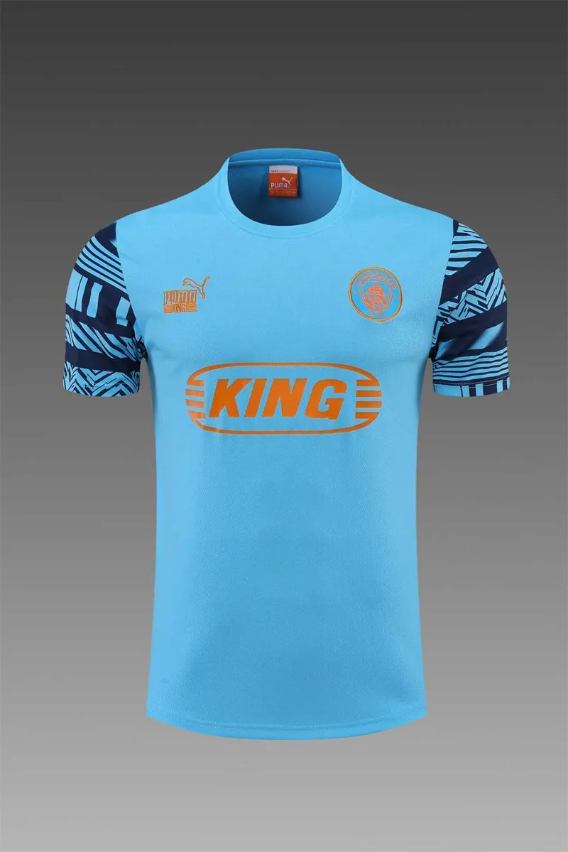 22-23 Manchester City Training Wear Short Sleeve Kit Blue 17