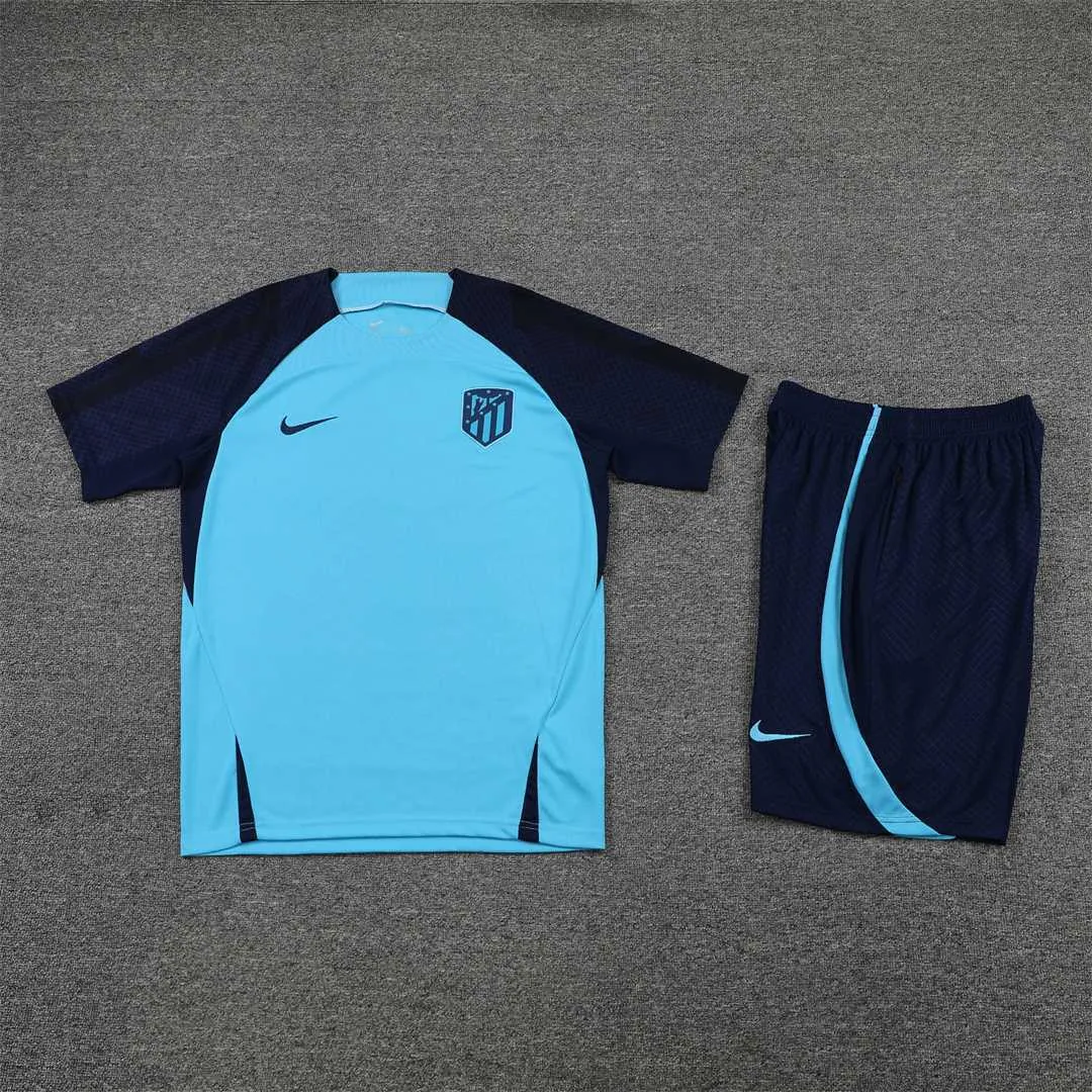 22-23 Atletico Madrid Training Short Sleeve Kit Blue 10