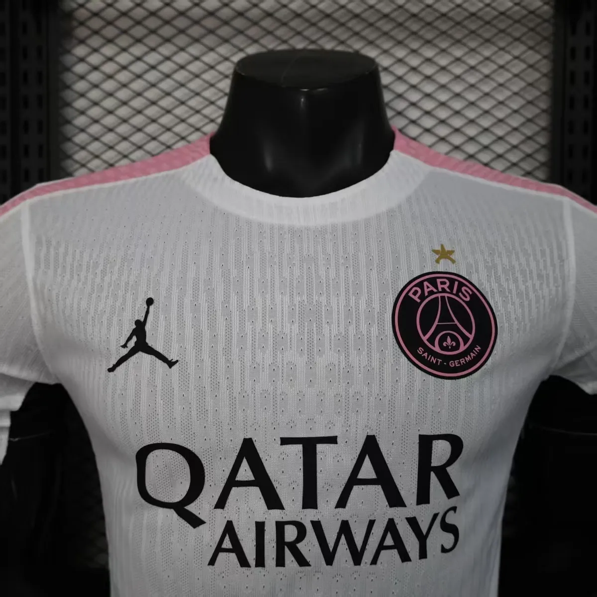 25-26 PSG White&Pink Pre-Match Kit Player Version Shirt Soccer AAAAJersey Yupoo 4