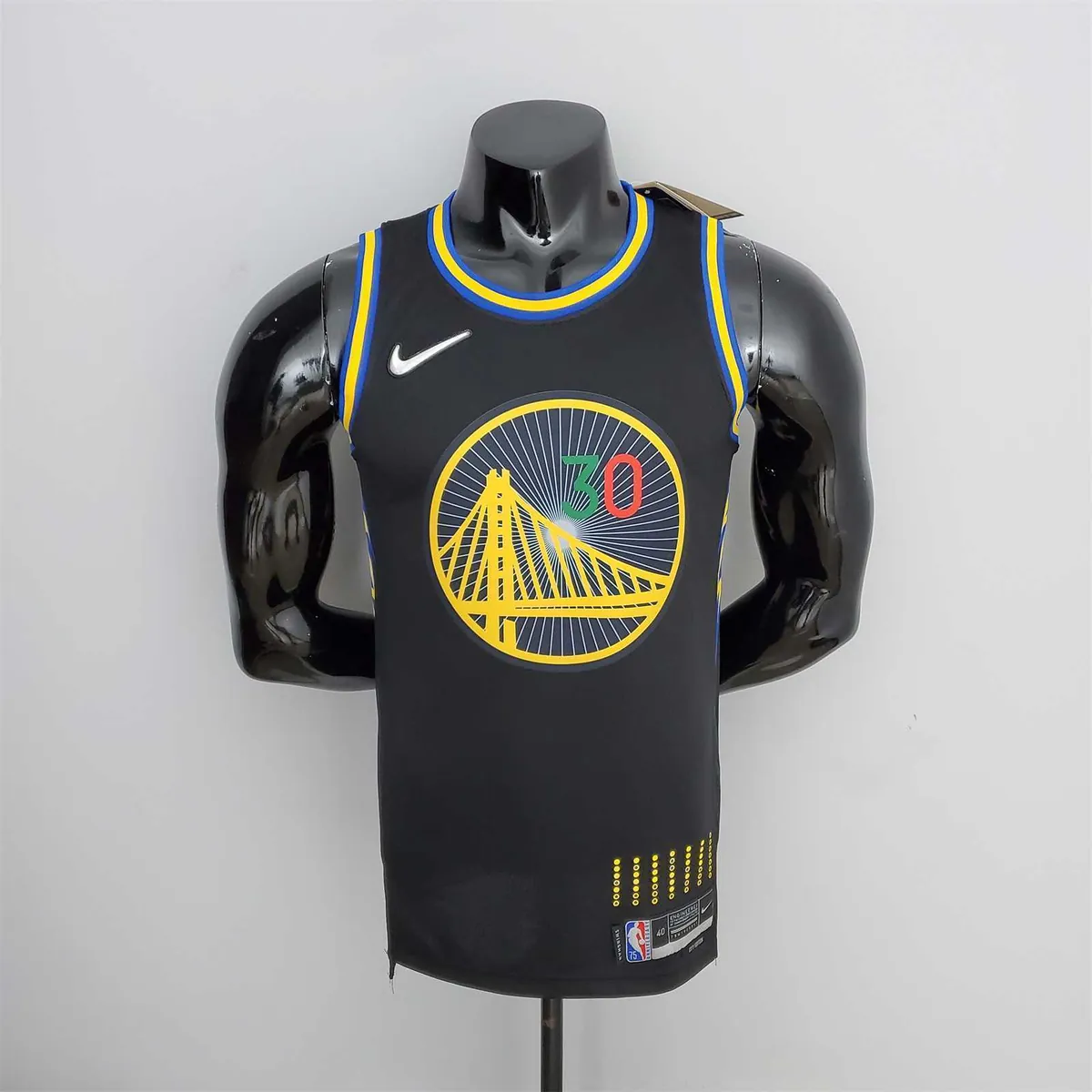 2022 75th Anniversary Golden State Warriors Curry #30 Mexico Edition Black NBA Jersey 10