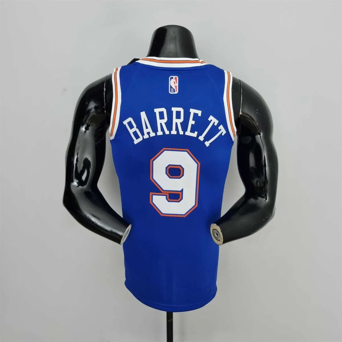 75th Anniversary Barrett#9 New York Knicks Jordan Limited Blue NBA Jersey 6