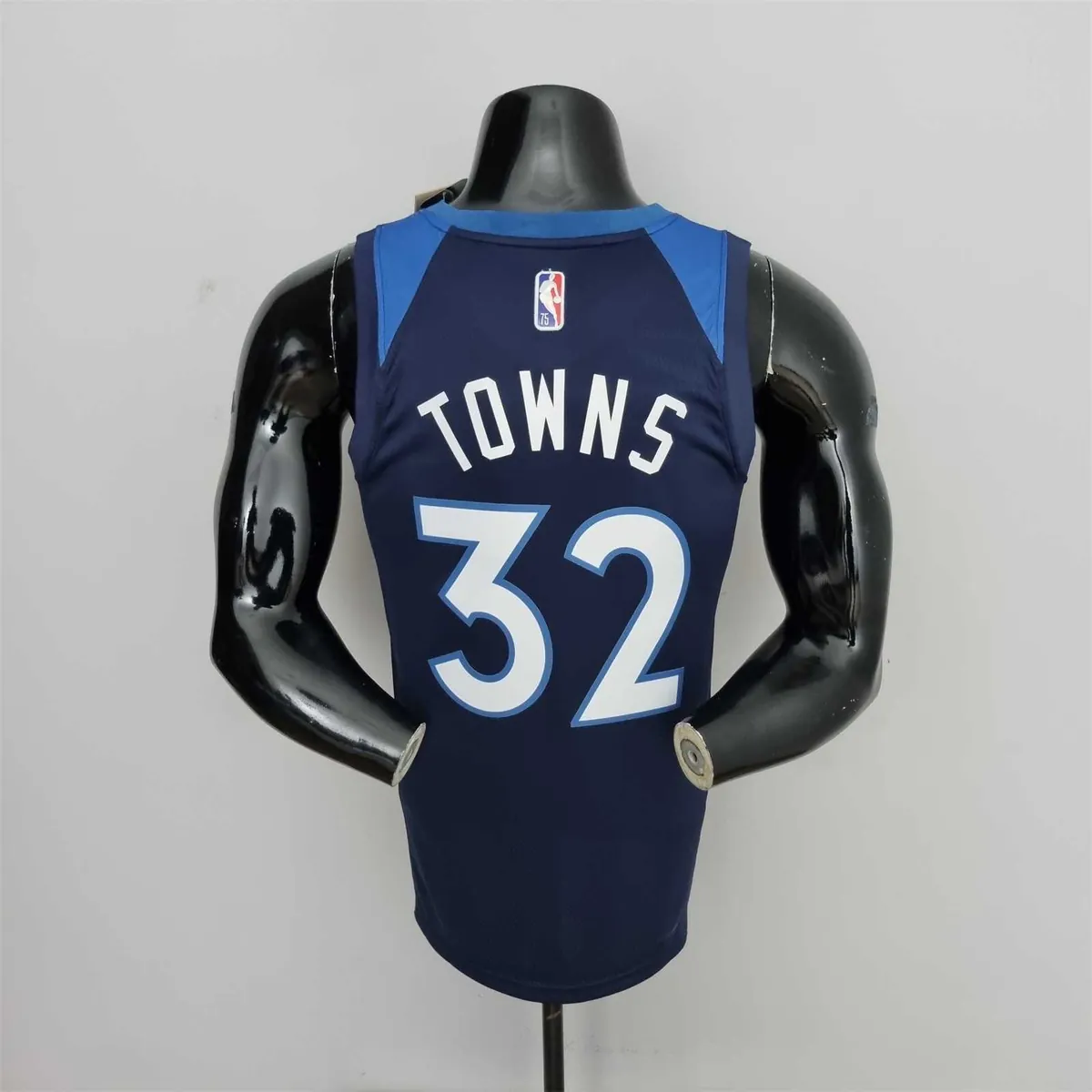 75th Anniversary Minnesota Timberwolves TOWNS#32 Royal Blue NBA Jersey 9