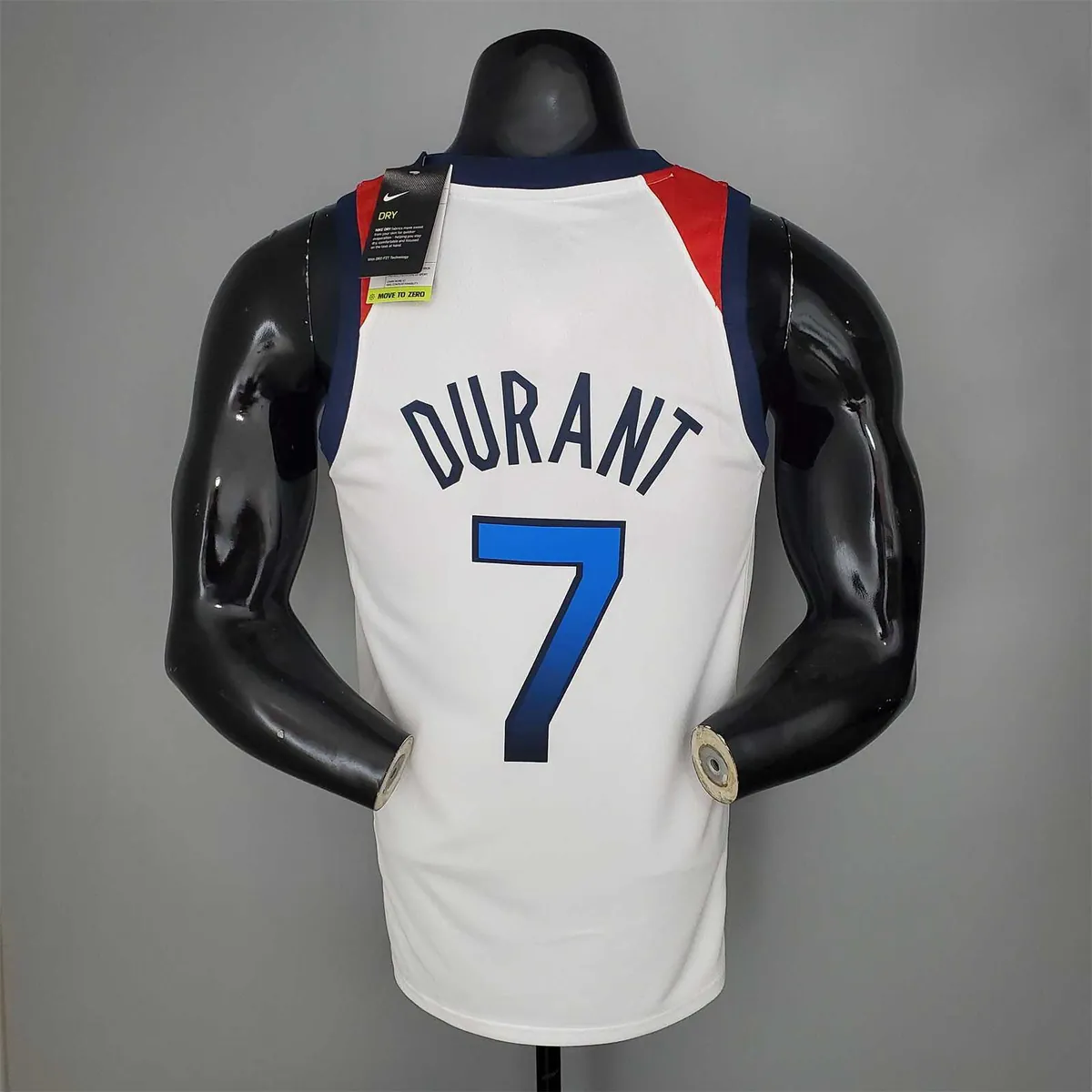 2021 Olympic Games DURANT#7 USA Team USA White Red 3