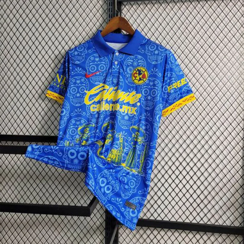 23-24 Americas Day of the Dead Special Edition Blue S-4XL Cheap Soccer Jerseys 1