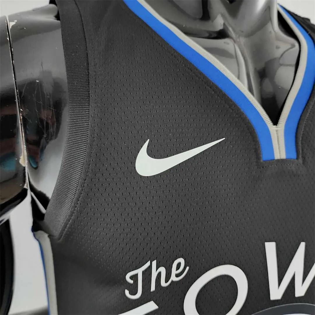 2020 WIGGINS #22 Warriors City Edition Black and Grey NBA Jersey 6