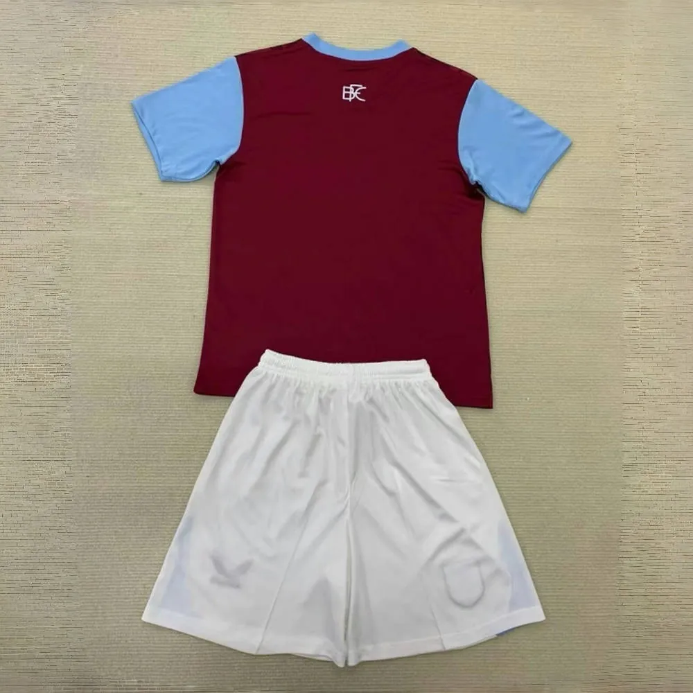 24-25 Burnley Home Kid Kits Youth Apparels Soccer AAAAJersey Yupoo 1