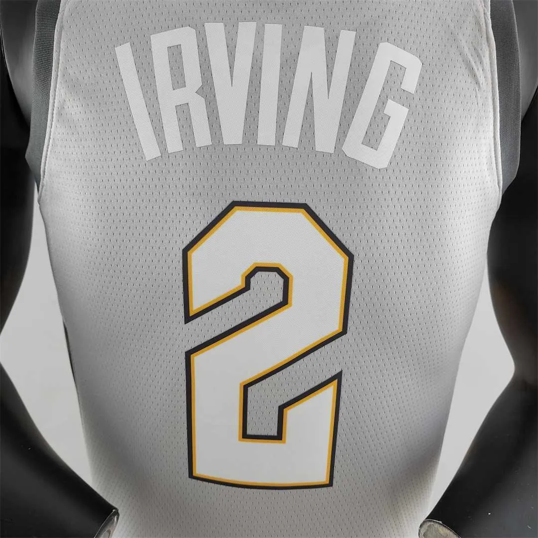 2018 Irving #2 Cleveland Cavaliers Grey NBA Jersey 7