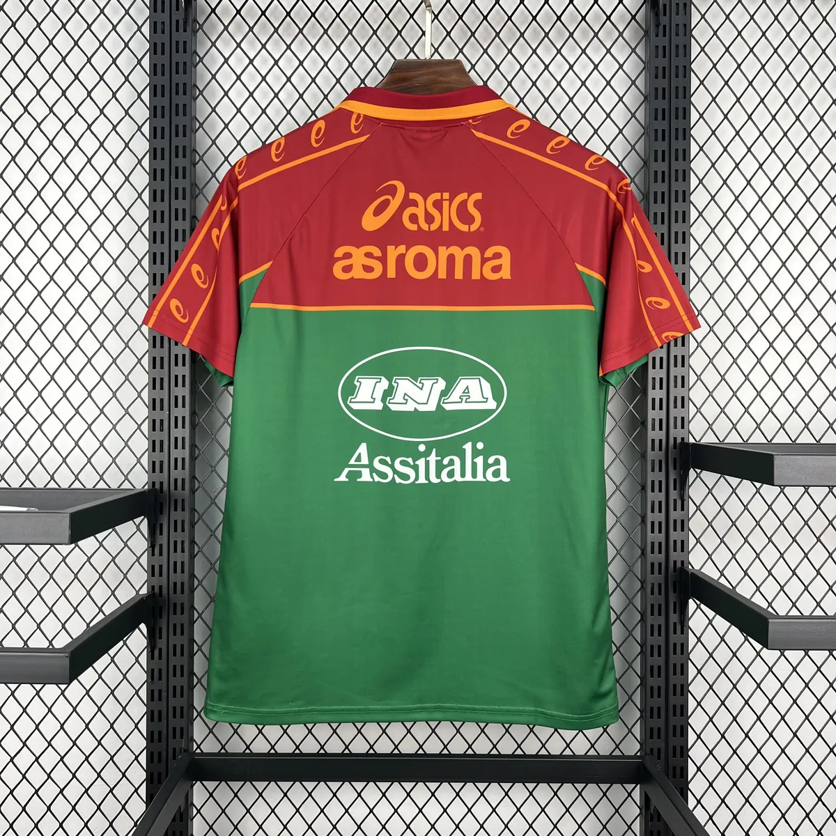 95-96 AS Roma Retro Mens Pre-Match Kit Vintage Soccer T-Shirt AAAAJersey Supply Yupoo 6 4