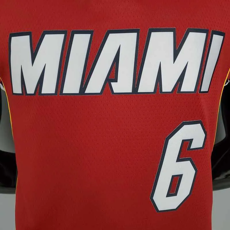 New Miami Heat Jordan JAMES #6 Burgundy 6