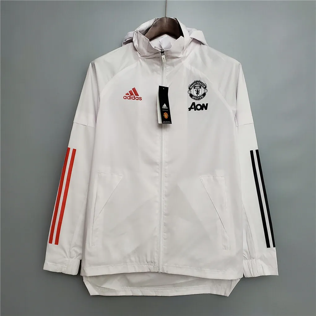 20-21 Manchester United whiteblack red edg windbreakere 8