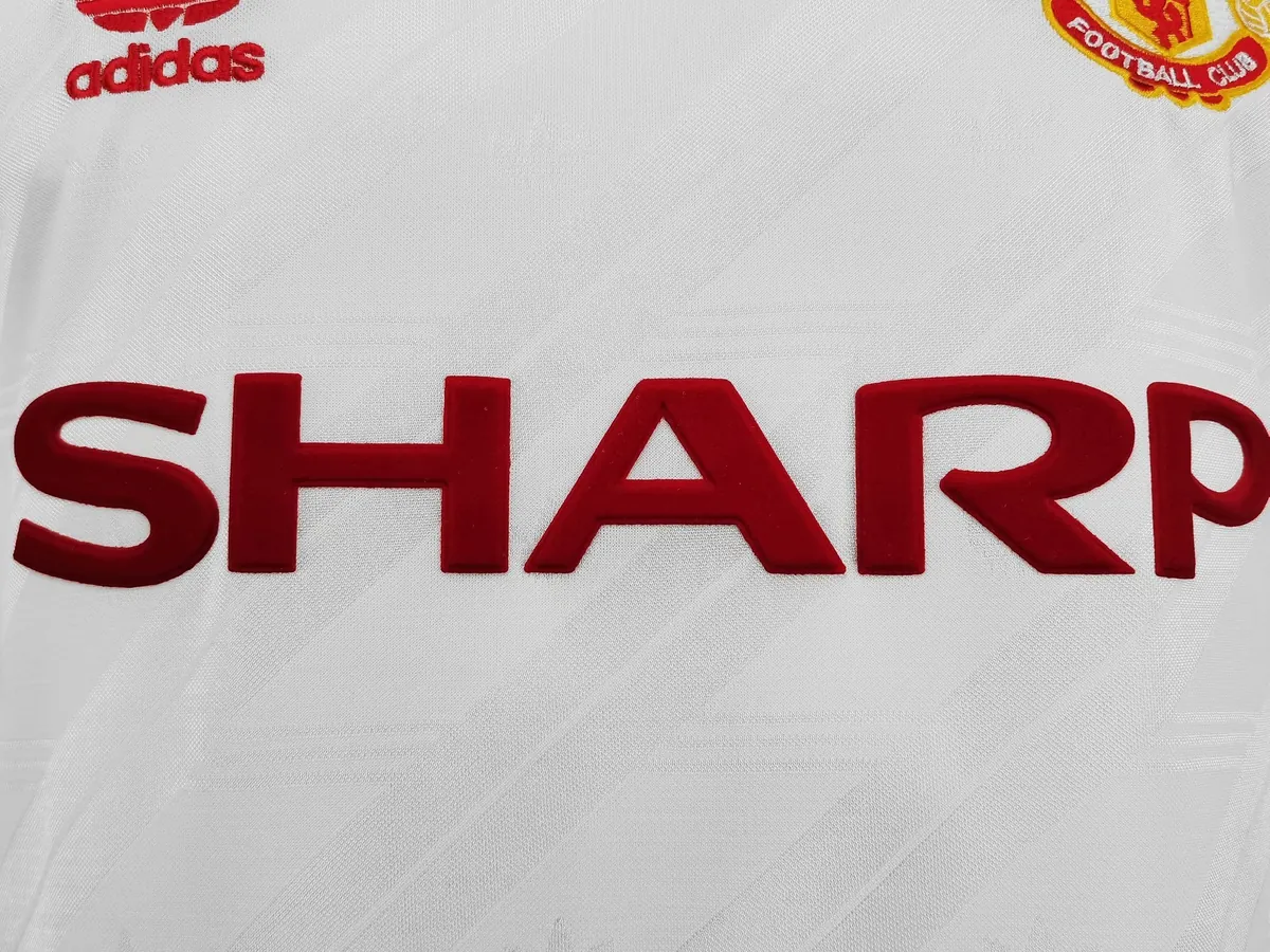 86-88 Manchester United away white away long sleeve 3