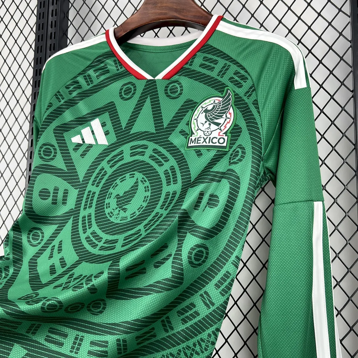 2026 World Cup Mexico Home Kit Football Long Sleeve T-Shirt AAAAJersey Dropship Yupoo 7