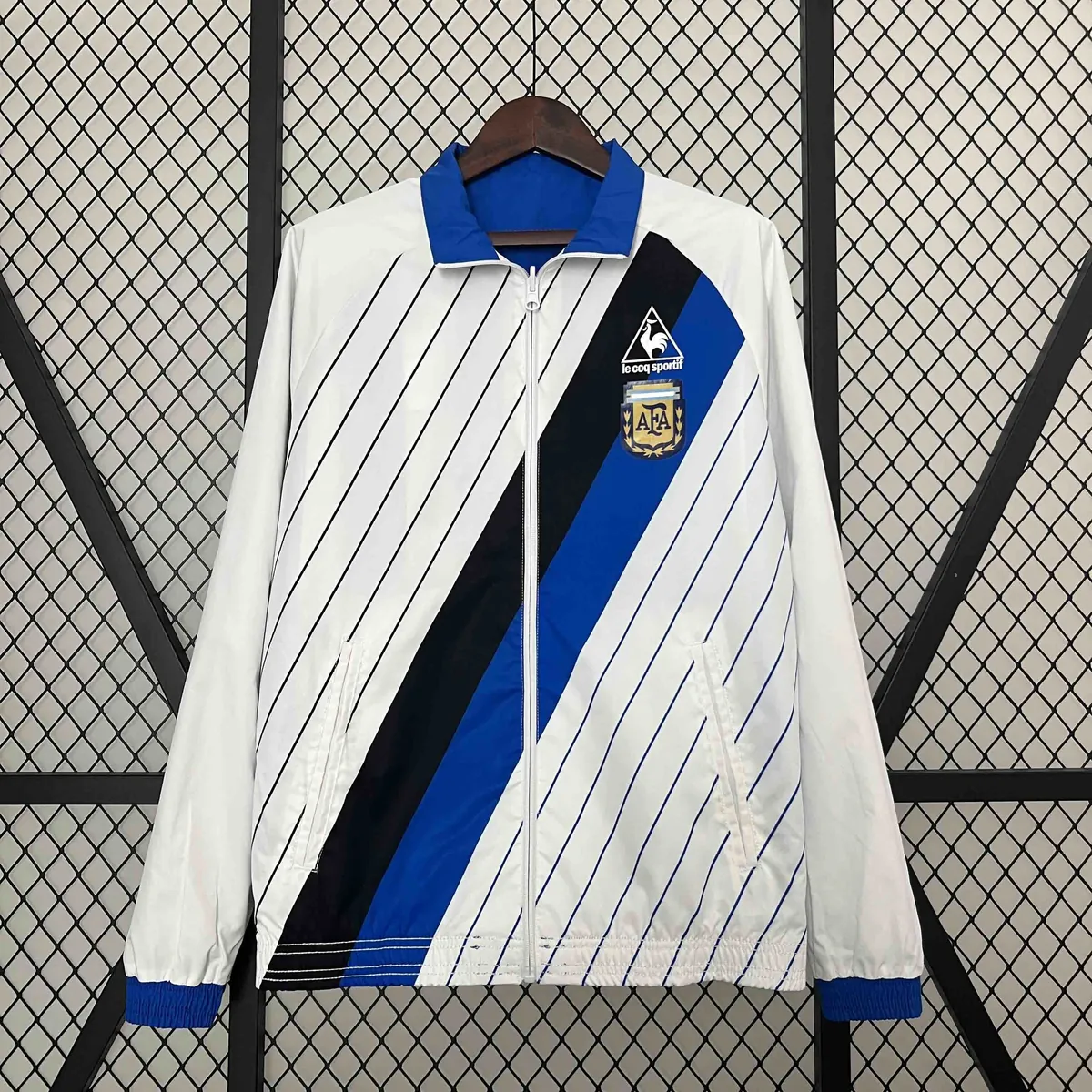 2024 Argentina Trench Coat Reversible White&Blue Double-Sides Jacket AAAAJersey Wholesale Yupoo 4