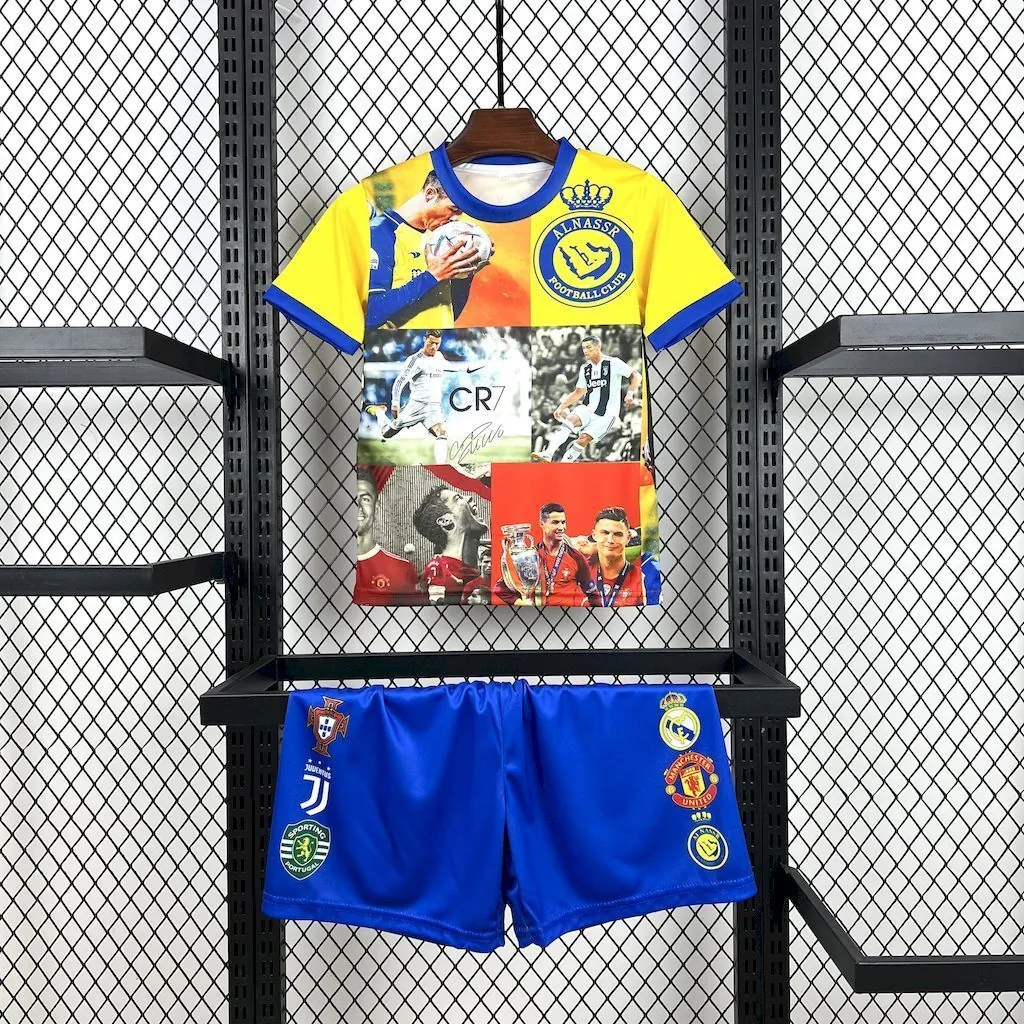 25-26 Cristiano Ronaldo All Club Mix Kid Kits Youth Apparels Soccer AAAAJersey Yupoo 6