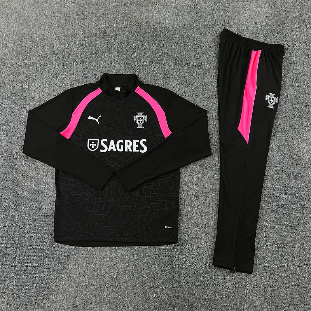 2026 Portugal Mens Kit Football Black Training Long Sleeve Suit Yupoo 9 5