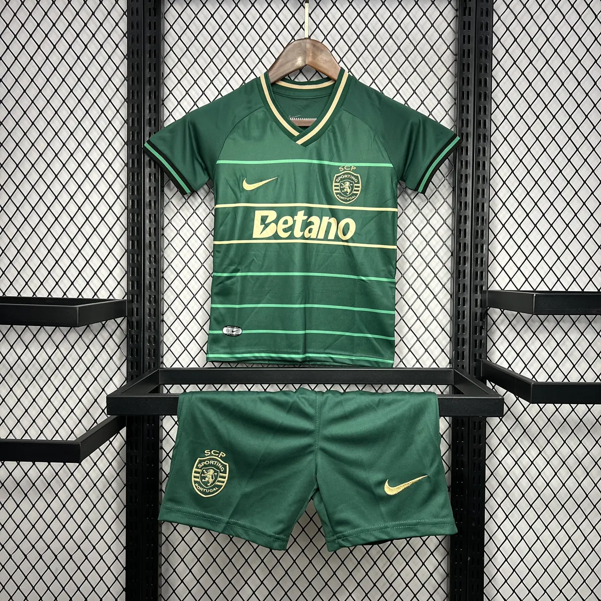 24-25 Sporting CP Away Kid Kits Youth Apparels AAAAJersey Wholesale Yupoo 5