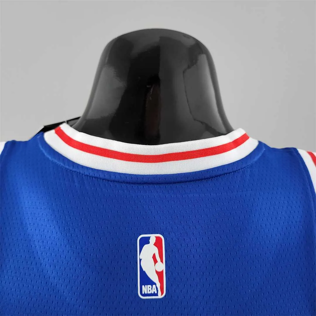 Retro Philadelphia 76ers Iverson #3 crew neck blue NBA Jersey 4