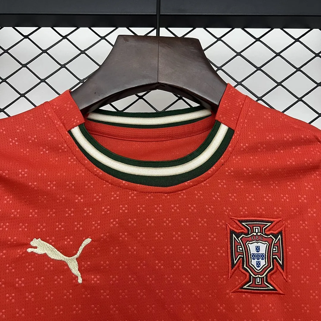 2025 Portugal Home Kid Kits Long Sleeve Youth Apparels AAAAJersey Dropship Yupoo 6