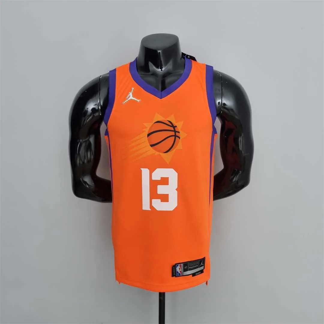 75th Anniversary NASH#13 Phoenix Suns Jordan Theme Orange NBA Jersey 10