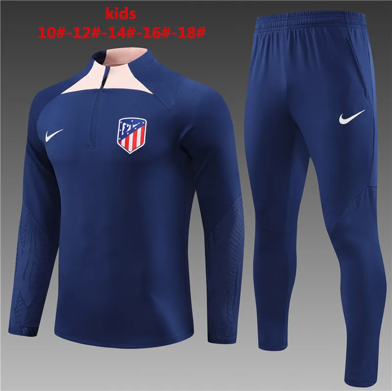23-24 Atletico Madrid Kids Long Sleeve Training Suit Yupoo 1