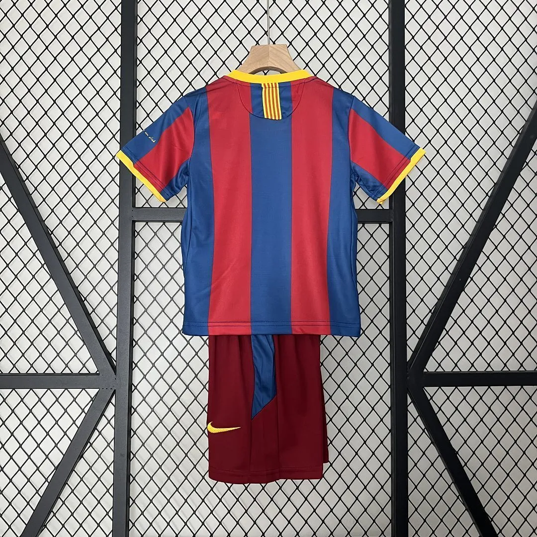 10-11 Barcelona Home Retro Kids Kit Size-16-28 Football Jersey Yupoo 7