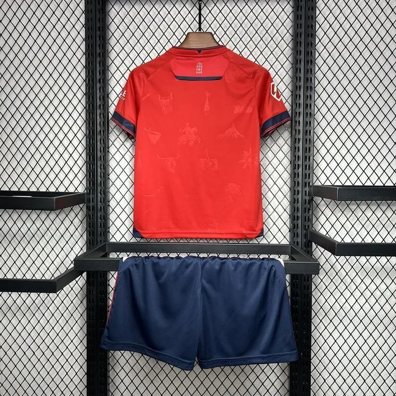 24-25 Osasuna Home Kid Kits Youth Apparels Football AAAAJersey Yupoo 4
