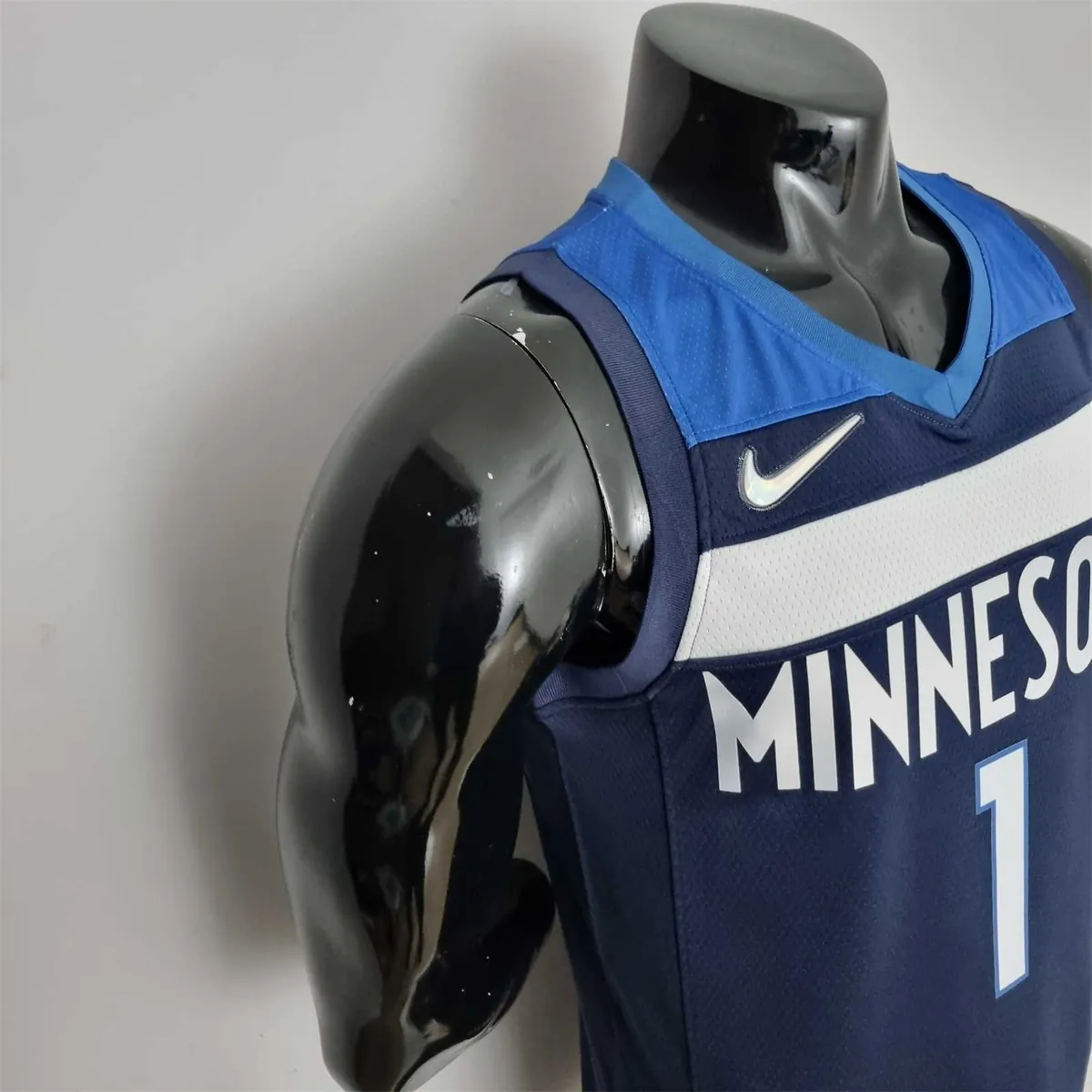 75th Anniversary Minnesota Timberwolves Edwards #1 Royal Blue NBA Jersey 7