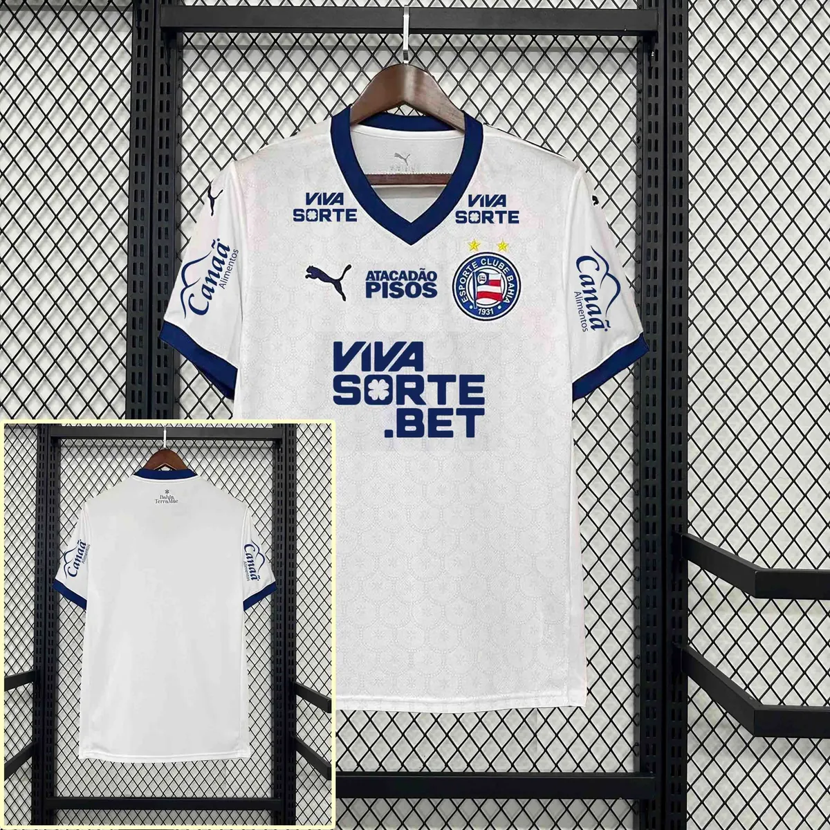25-26 All Sponsors Bahia Home Kit Soccer AAAAJersey Yupoo S-2XL 1