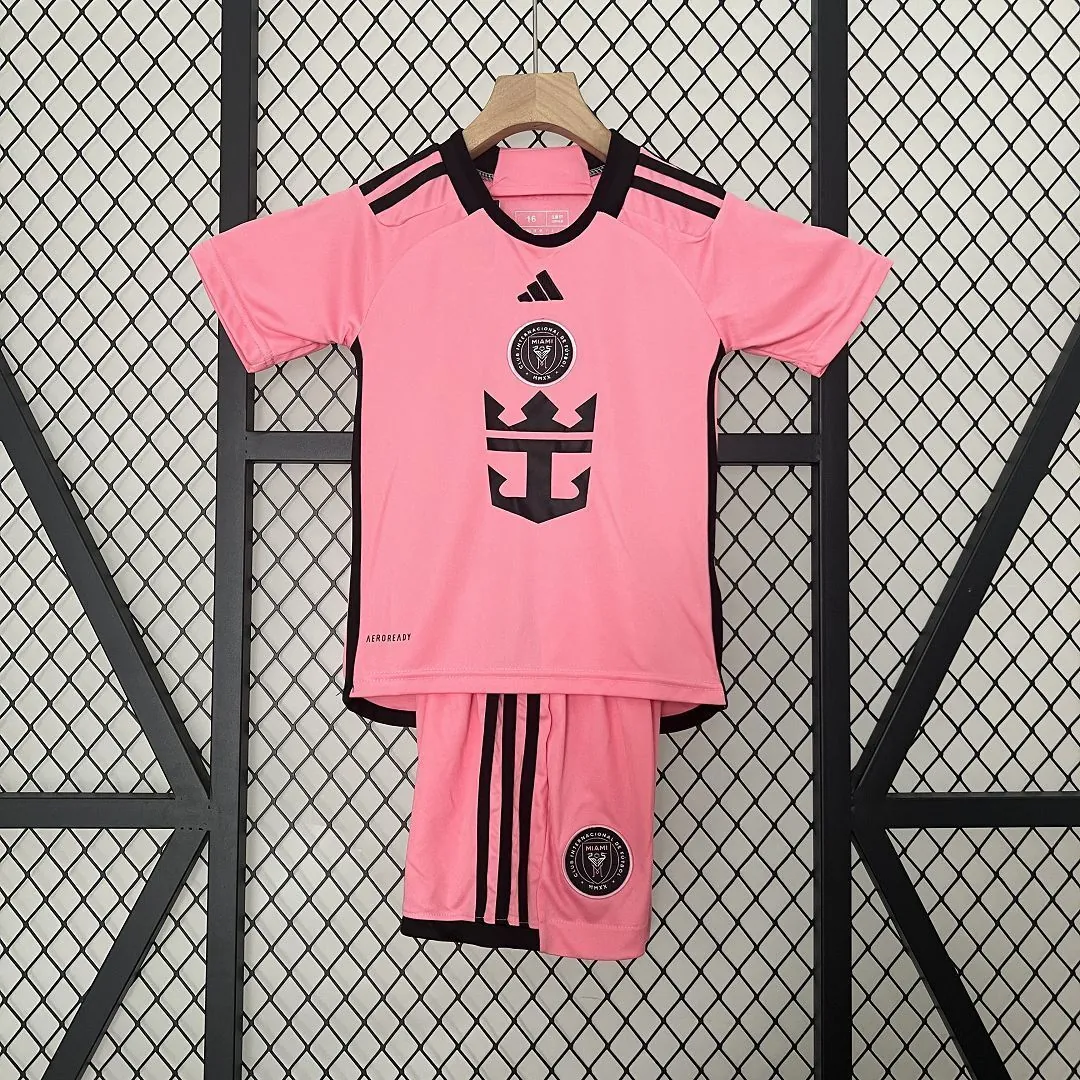 24-25 Inter Miami Home Kid Kits Children Sets Football AAAAJersey Yupoo 7