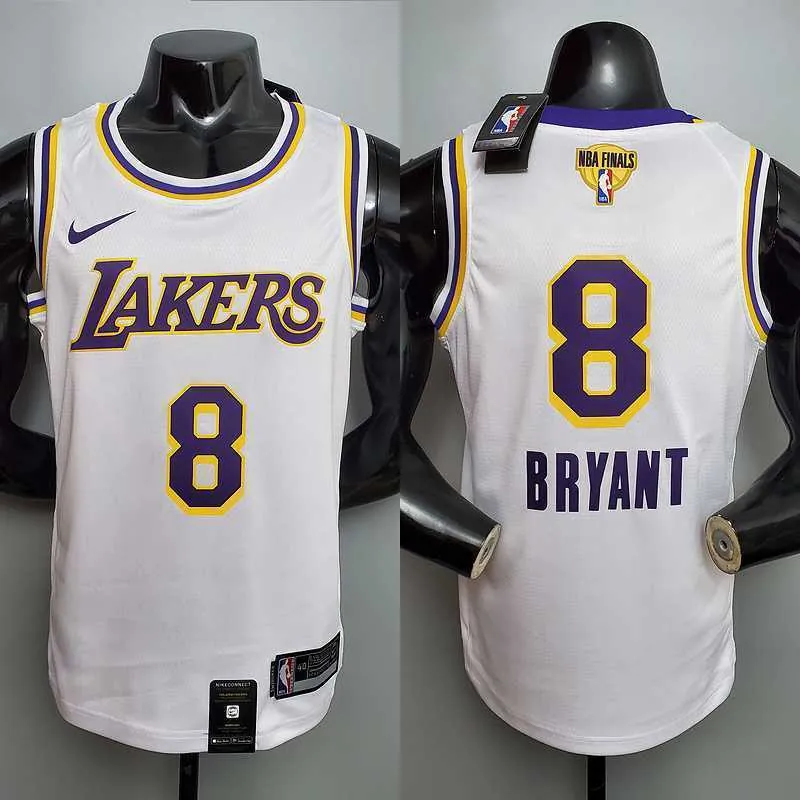New Bryant #8 Lakers Round neck white 9