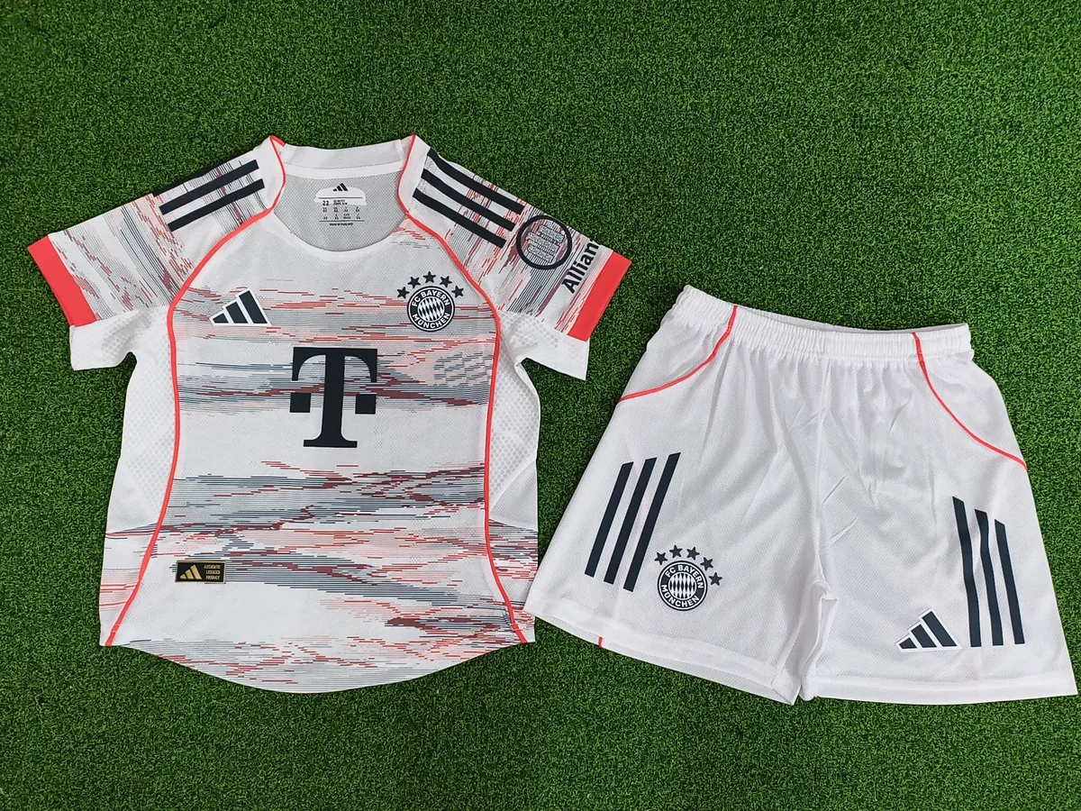 25-26 Bayern Munich Away Player Version Kid Kits Youth Apparels Soccer AAAAJersey Supplier Yupo 5