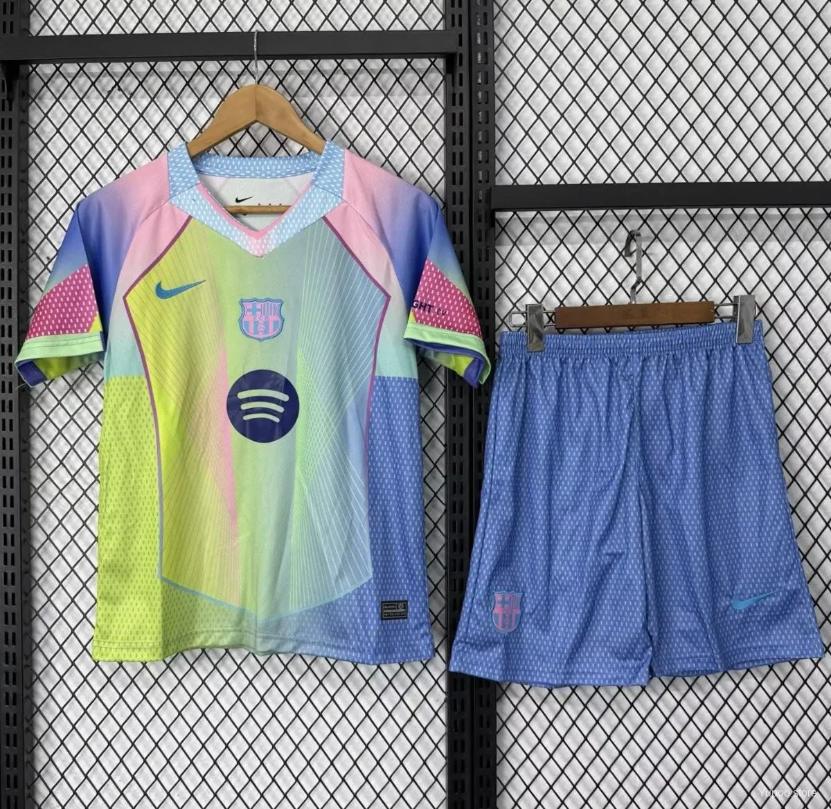 25-26 Barcelona Color Special Edition Kid Kits Youth Apparels Soccer AAAAJersey Yupoo 6