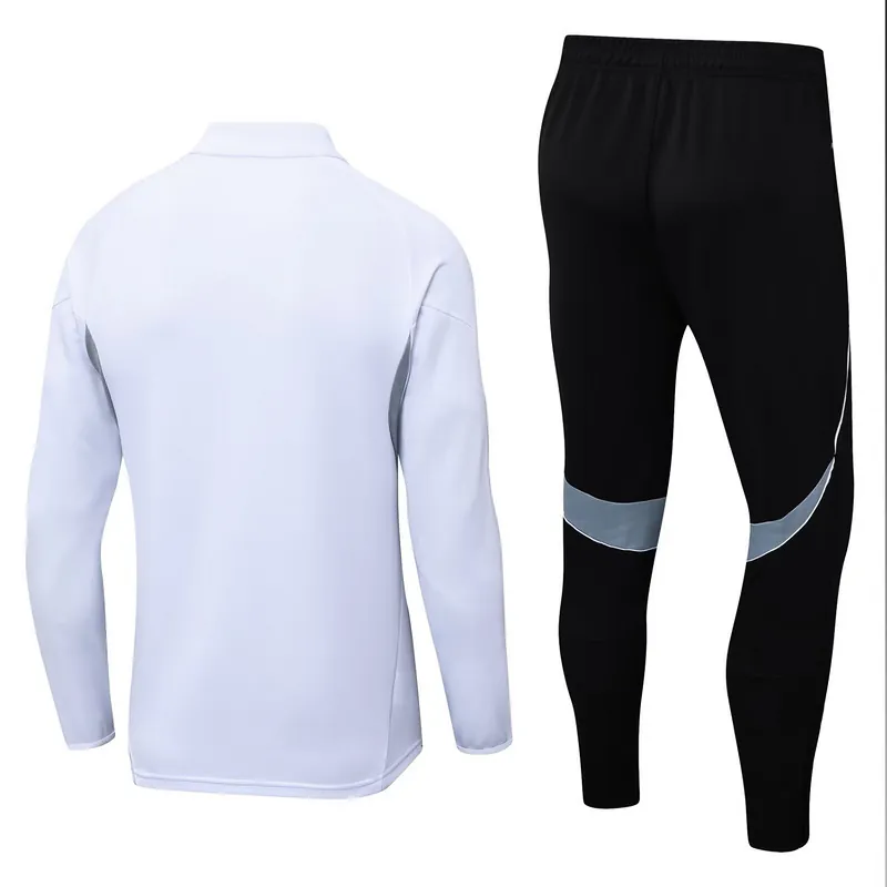 25-26 Real Madrid White&Black Training Kits Long Football Tracksuits 2