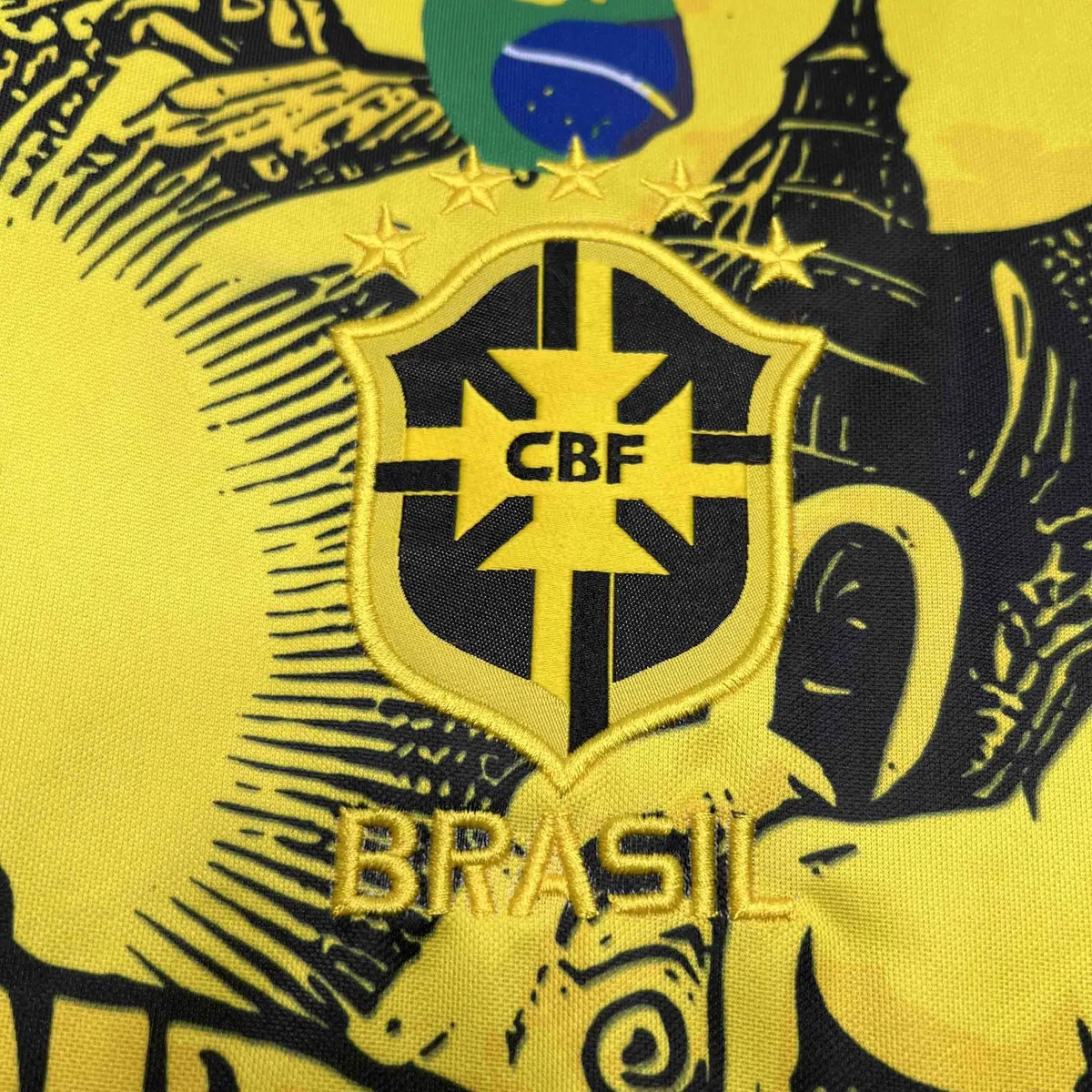 24-25 Brazil Jesus the Redeemer Yellow Special Edition Kit AAAAJersey Supplier Yupoo 4