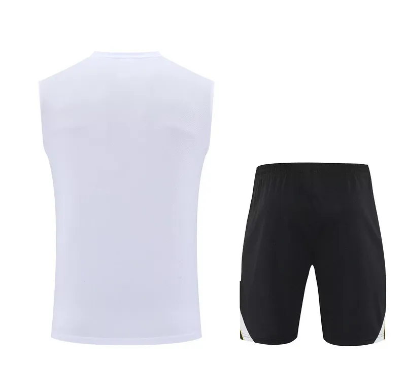 25-26 Real Madrid White&Grey Training Kits Football Vest Suits 2