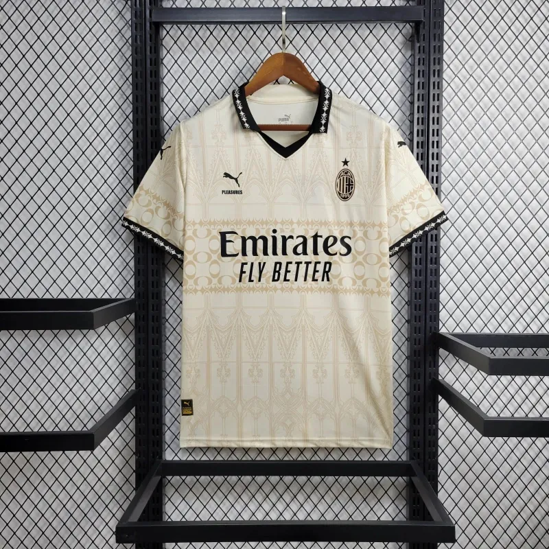 23-24 AC Milan Fouth Kit Beige Shirt Jerseys World Yupoo 11