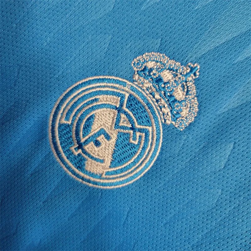 23-24 KIDS Real Madrid Blue Goalkeeper Size 16-28 Soccer Jersey 5