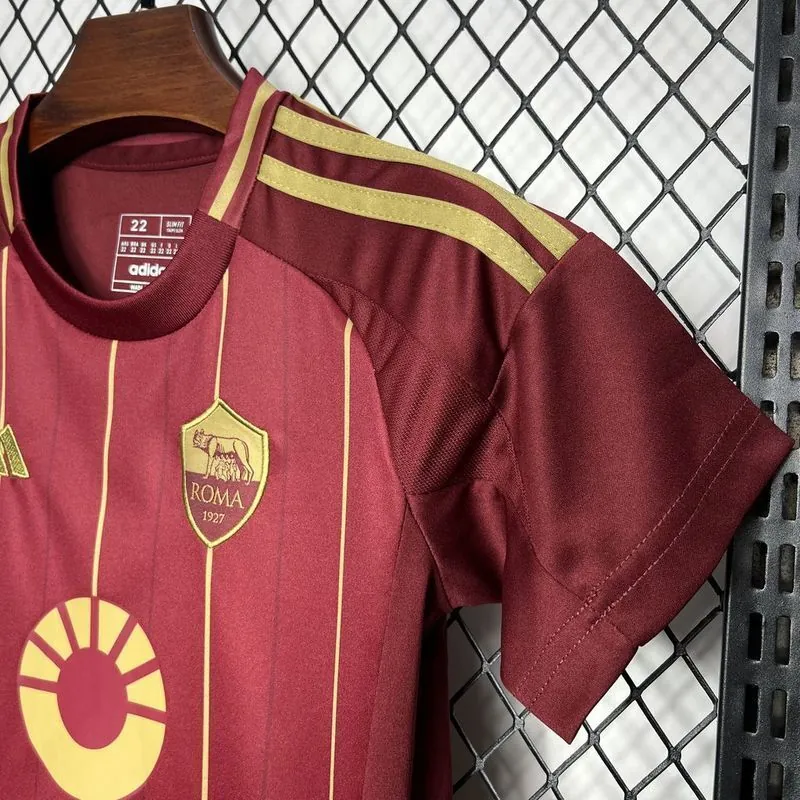 24-25 Roma Home Kid Kits Youth Apparels Football AAAAJersey Yupoo 1