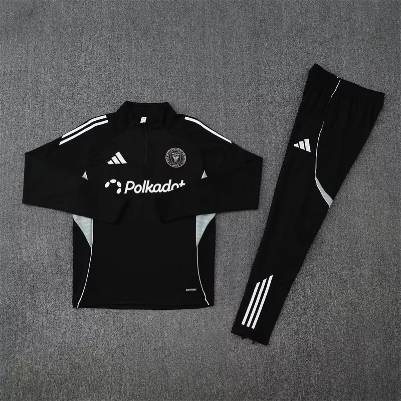 25-26 Inter Miami Black Training Kits Long Football Tracksuits 2