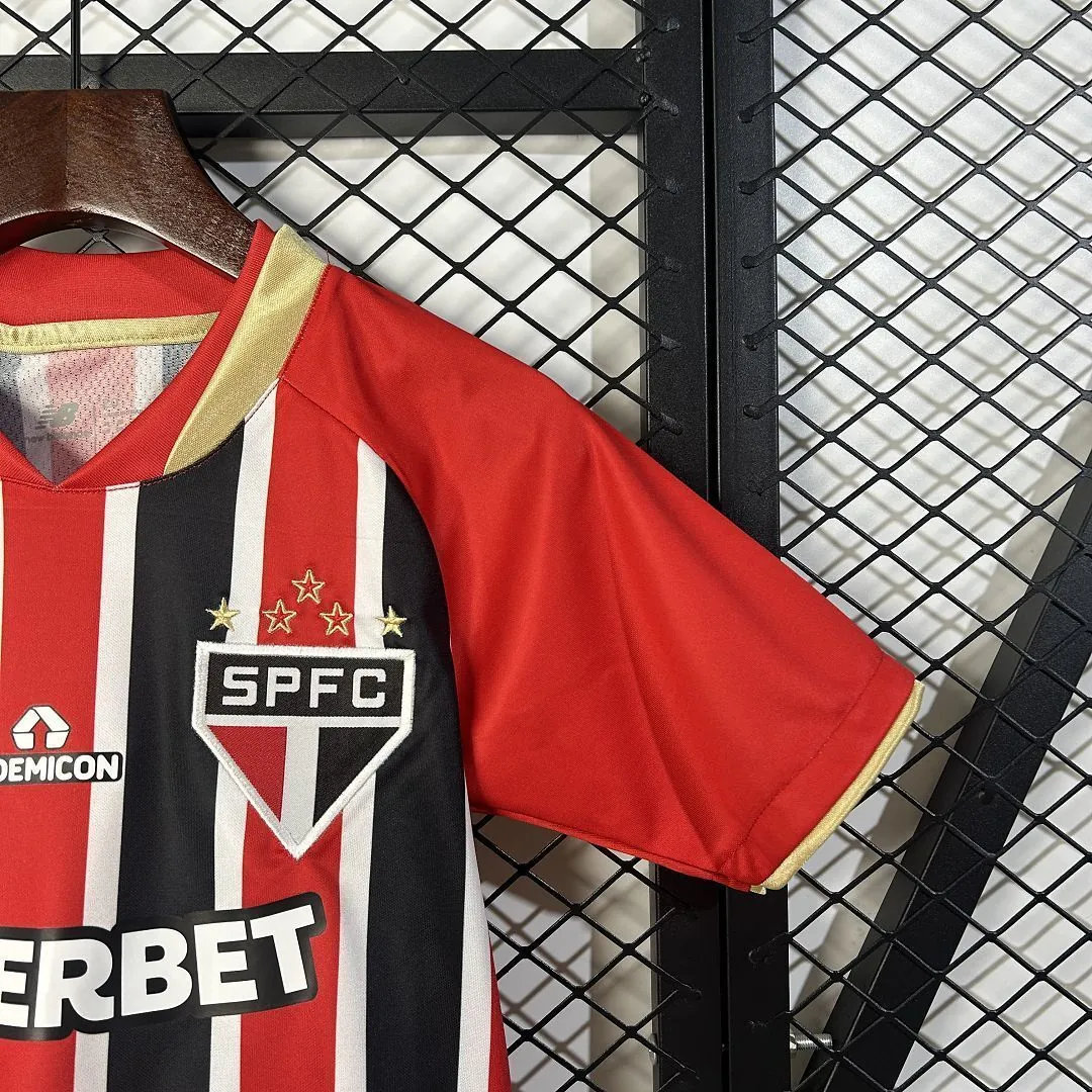 25-26 Sao Paulo Away Kid Kits Youth Apparels Soccer AAAAJersey Yupoo 6