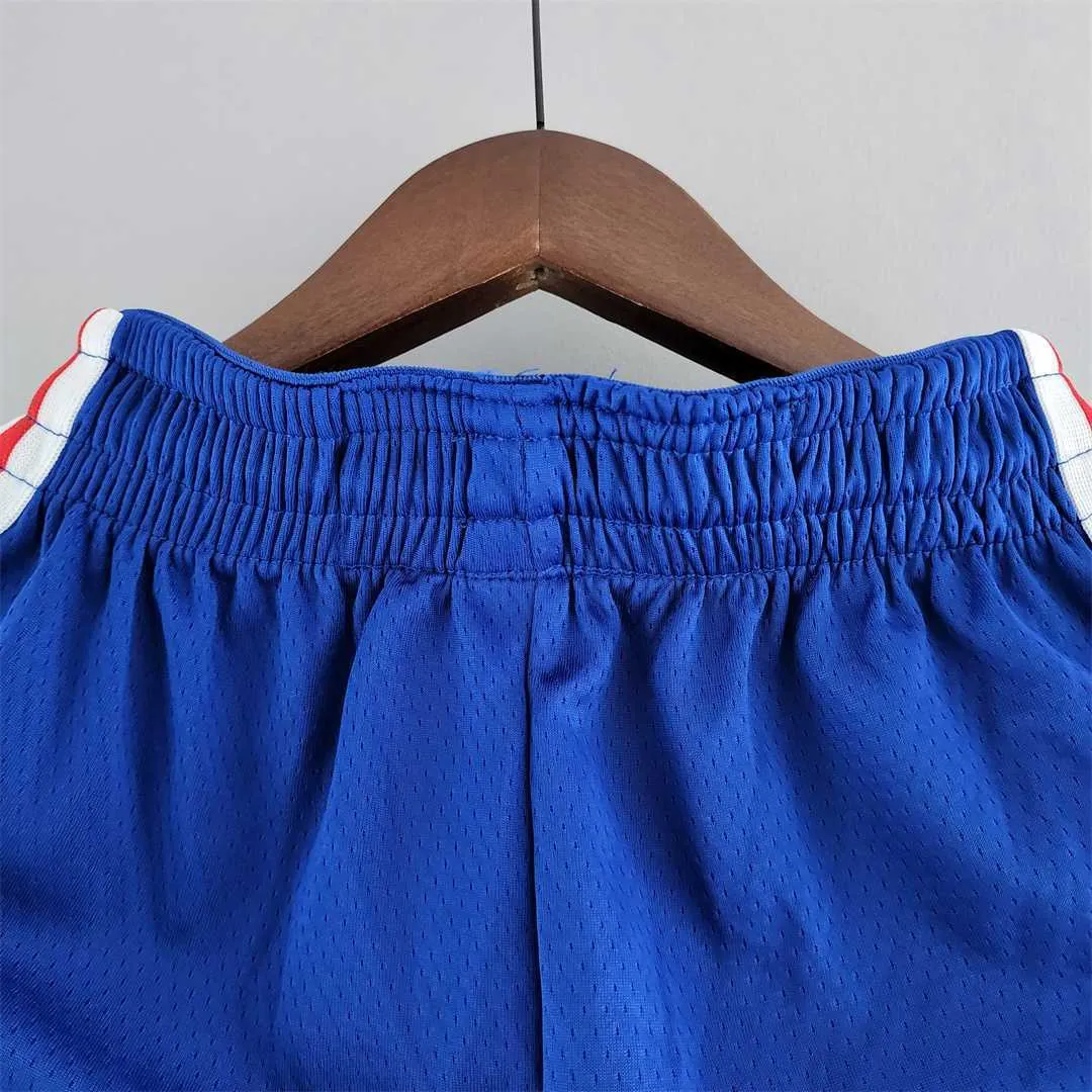 75th Anniversary Philadelphia 76ers NBA Shorts Blue White 4