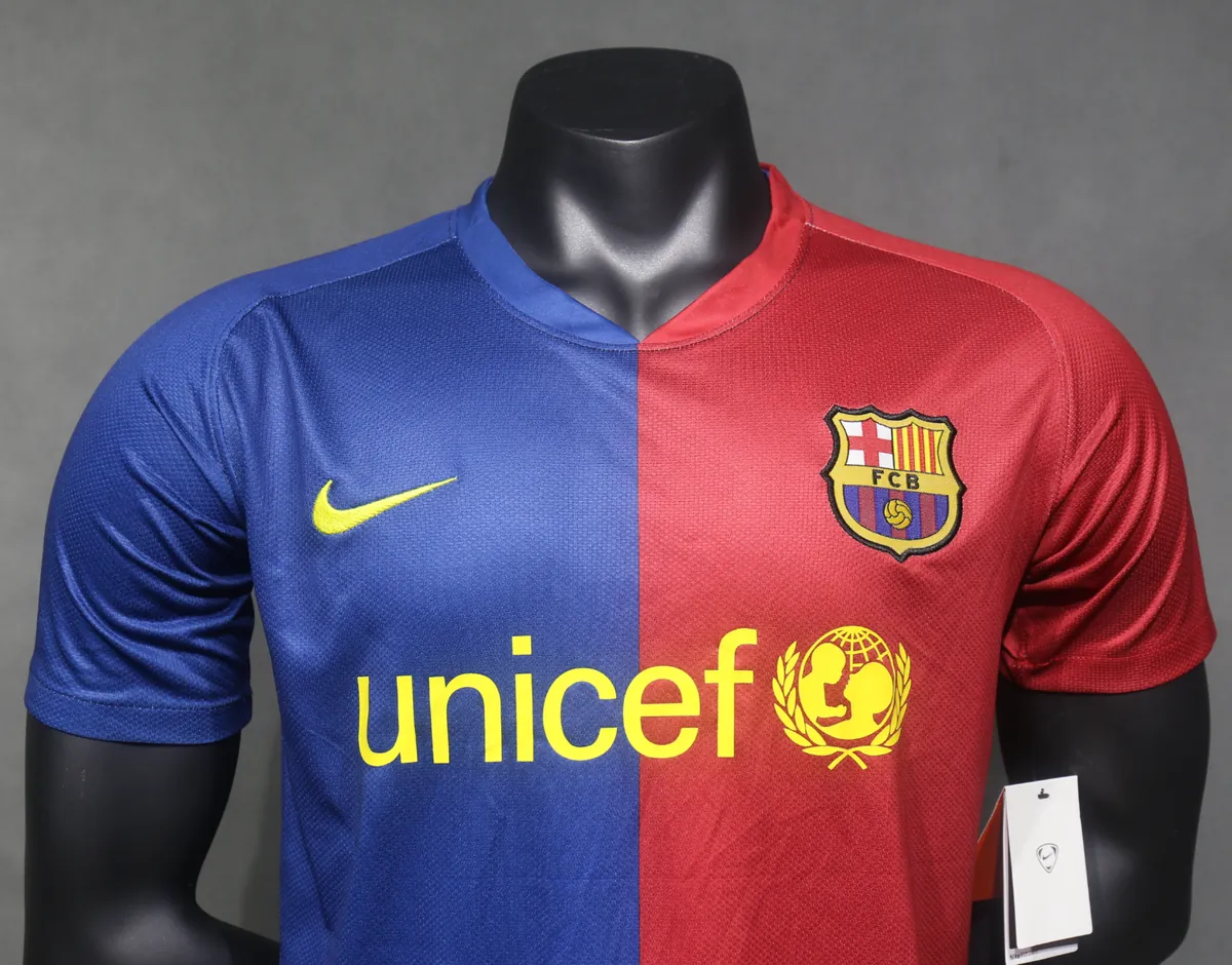 08-09 Barcelona Home Retro Kit Vintage Player Version Sino Shirt AAAAJersey Dropship Yupoo 1