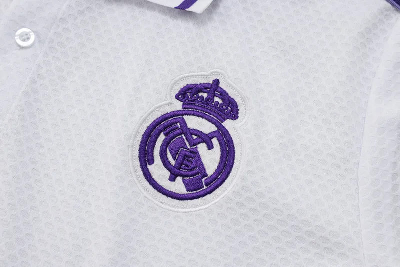 25-26 Real Madrid Polo White Training Kits Football Tracksuits 1