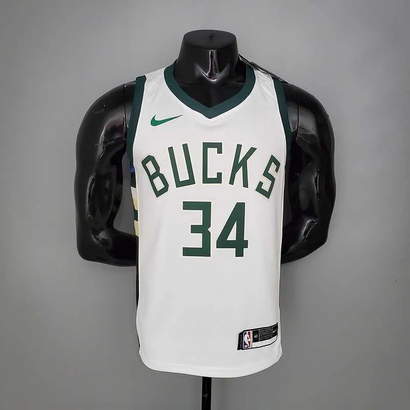 2021 Antetokounmpo #34 BUCKS Home White 9
